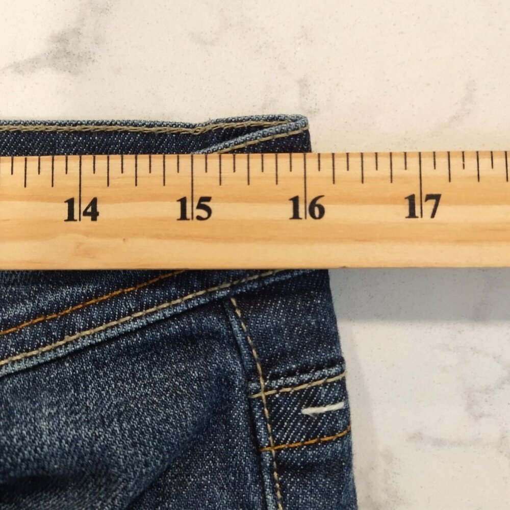 Plastic by GLY Jeans Womens Sz 11 Designer Embroidered Flare Low Rise Jeans Y2K - Picture 11 of 16